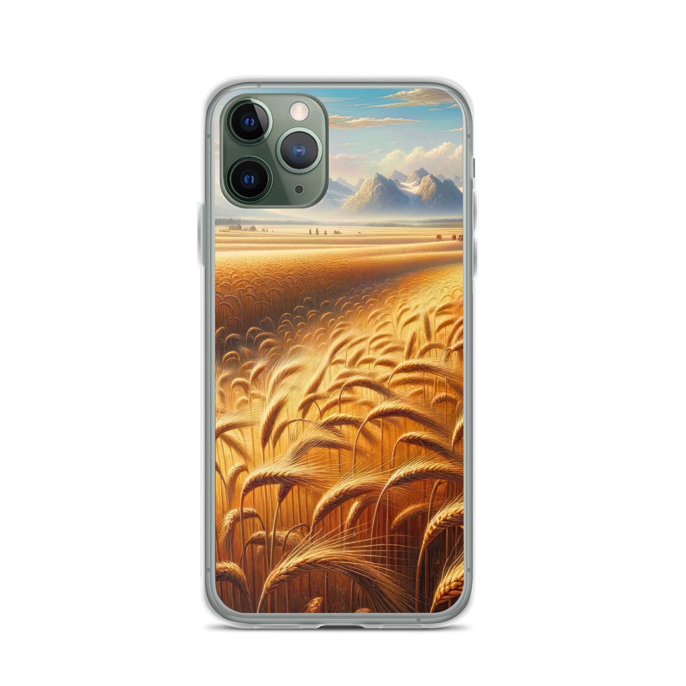 Ölgemälde eines bayerischen Weizenfeldes, endlose goldene Halme (TR) - iPhone Schutzhülle (durchsichtig) xxx yyy zzz iPhone 11 Pro