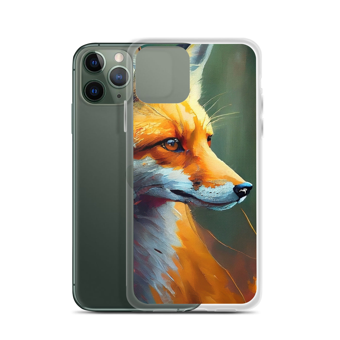 Fuchs - Ölmalerei - Schönes Kunstwerk - iPhone Schutzhülle (durchsichtig) camping xxx