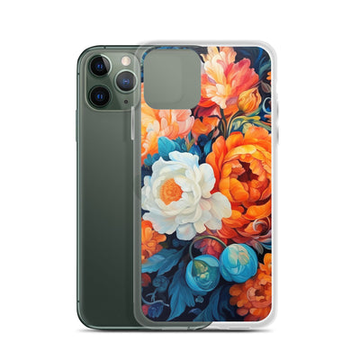 Bunte Blumen - Schöne Malerei - iPhone Schutzhülle (durchsichtig) camping xxx