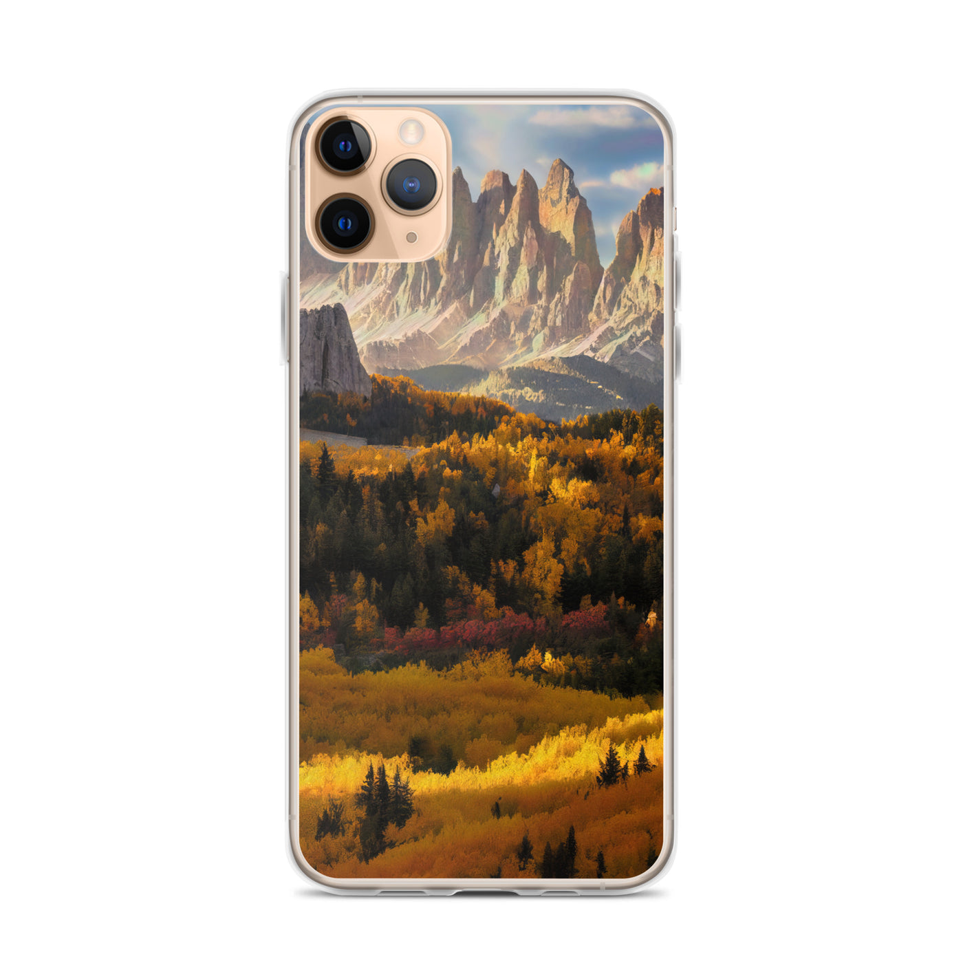 Dolomiten Berge - Malerei - iPhone Schutzhülle (durchsichtig) berge xxx iPhone 11 Pro Max