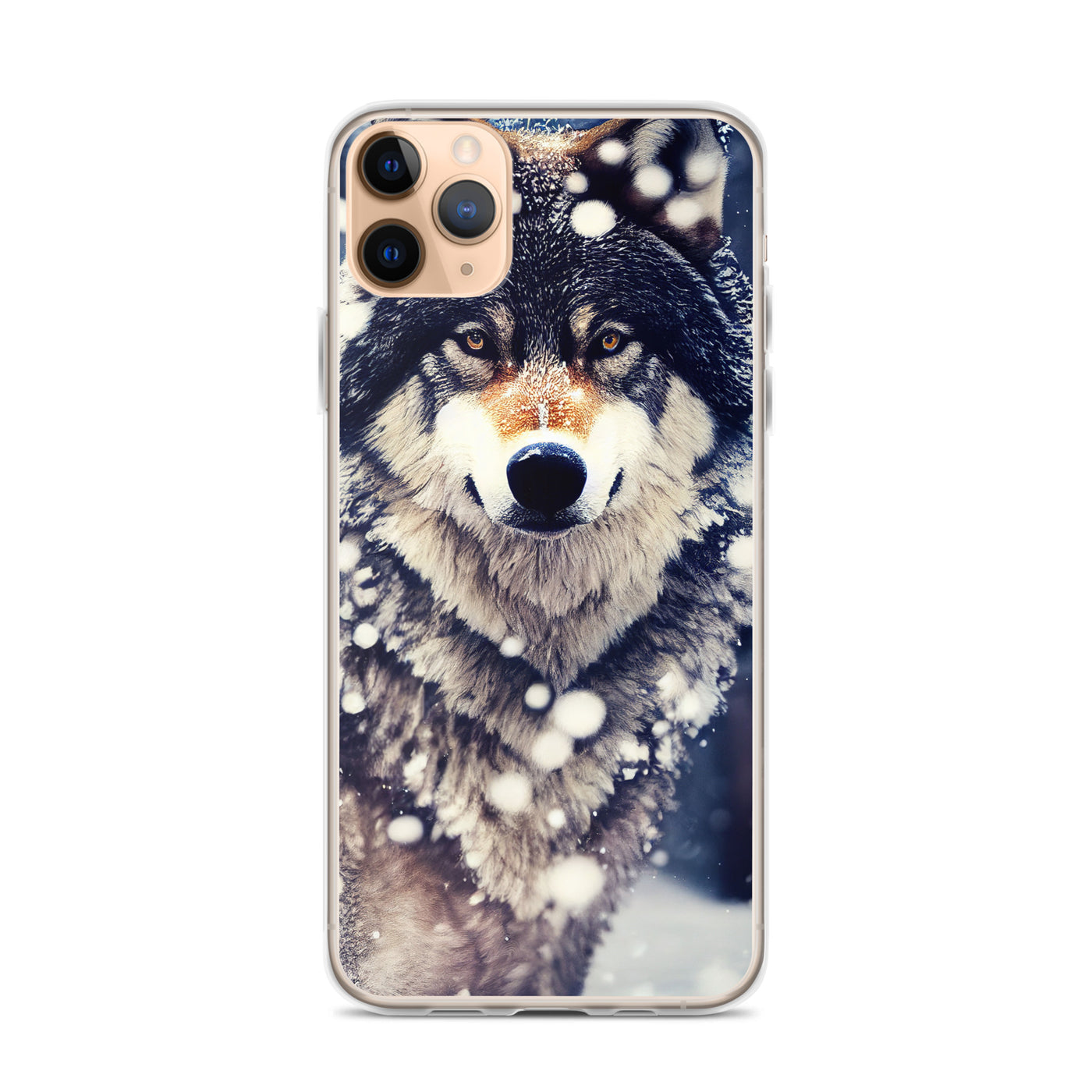 Wolf im Schnee - Episches Foto - iPhone Schutzhülle (durchsichtig) camping xxx iPhone 11 Pro Max