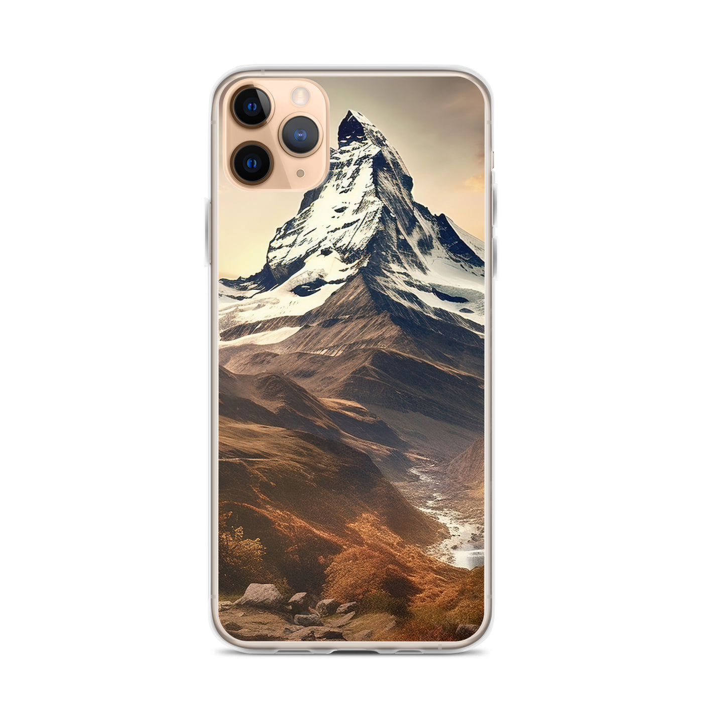 Matterhorn - Epische Malerei - Landschaft - iPhone Schutzhülle (durchsichtig) berge xxx iPhone 11 Pro Max
