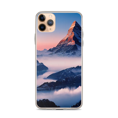 Matternhorn - Nebel - Berglandschaft - Malerei - iPhone Schutzhülle (durchsichtig) berge xxx iPhone 11 Pro Max