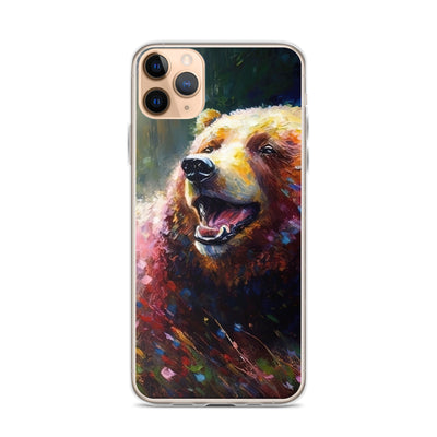 Süßer Bär - Ölmalerei - iPhone Schutzhülle (durchsichtig) camping xxx iPhone 11 Pro Max