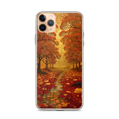 Wald im Herbst und kleiner Bach - iPhone Schutzhülle (durchsichtig) camping xxx iPhone 11 Pro Max