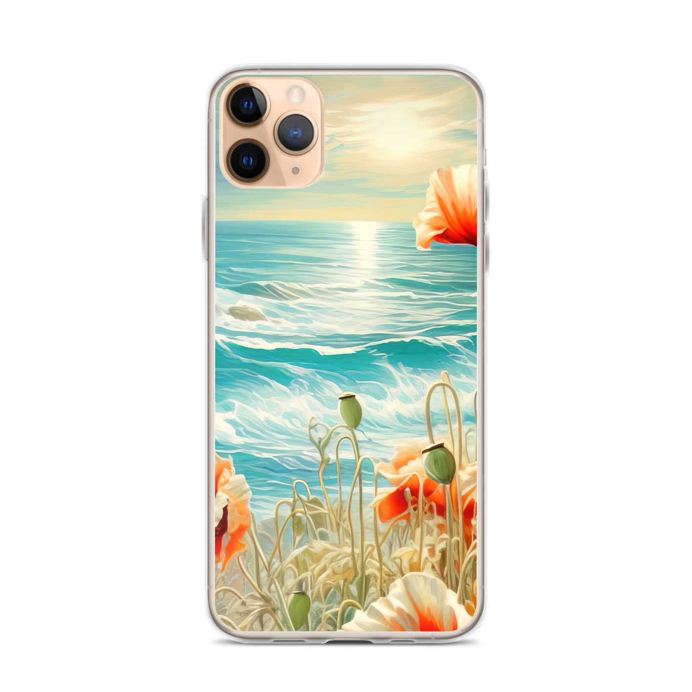Blumen, Meer und Sonne - Malerei - iPhone Schutzhülle (durchsichtig) camping xxx iPhone 11 Pro Max
