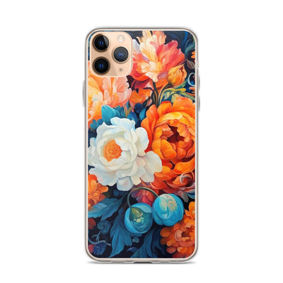 Bunte Blumen - Schöne Malerei - iPhone Schutzhülle (durchsichtig) camping xxx iPhone 11 Pro Max