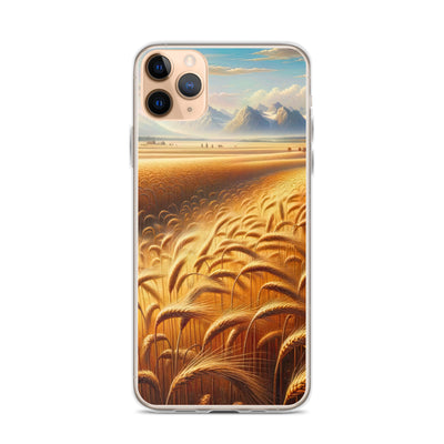 Ölgemälde eines bayerischen Weizenfeldes, endlose goldene Halme (TR) - iPhone Schutzhülle (durchsichtig) xxx yyy zzz iPhone 11 Pro Max