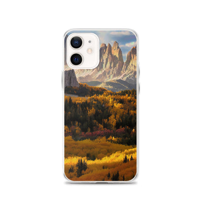 Dolomiten Berge - Malerei - iPhone Schutzhülle (durchsichtig) berge xxx iPhone 12