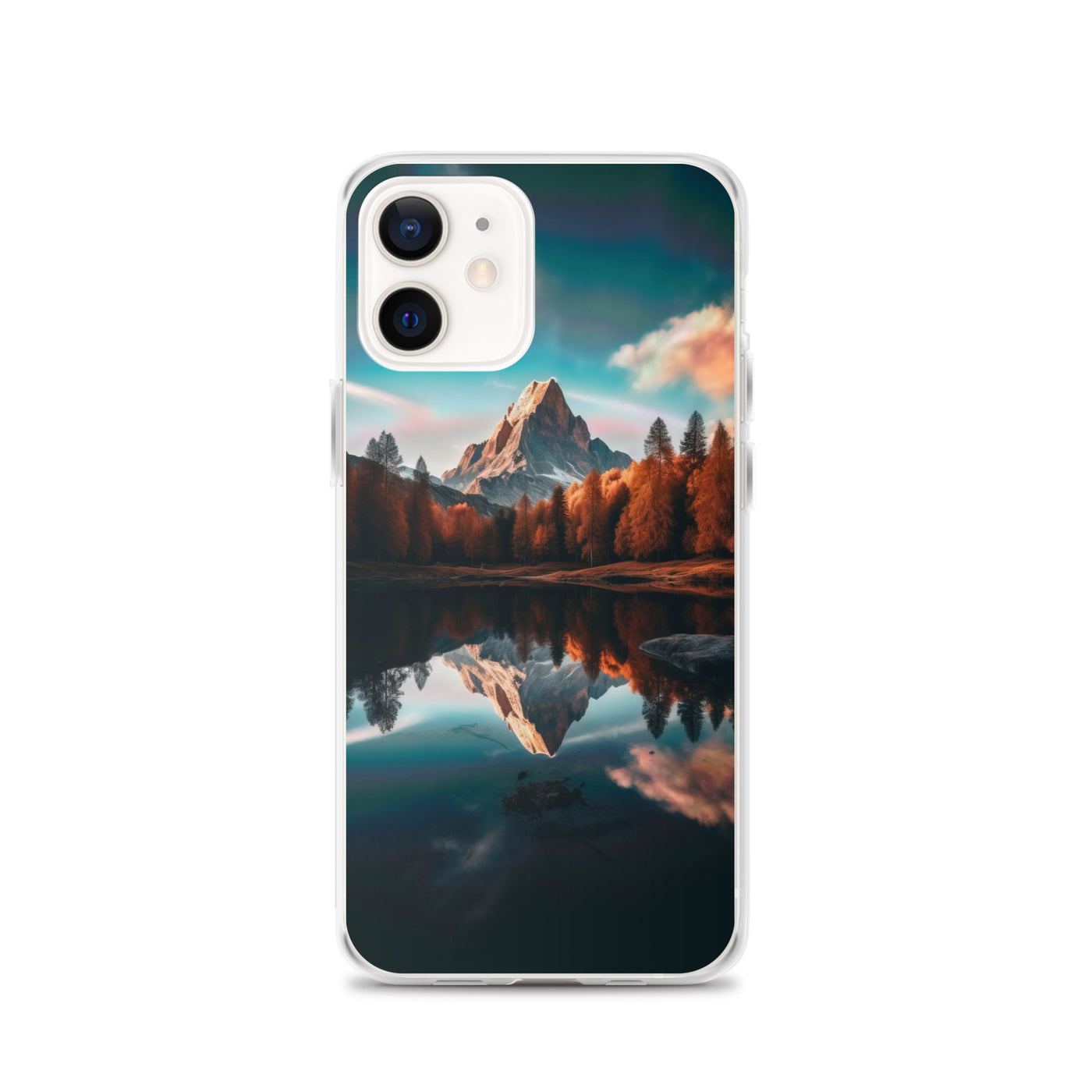 Bergsee, Berg und Bäume - Foto - iPhone Schutzhülle (durchsichtig) berge xxx iPhone 12