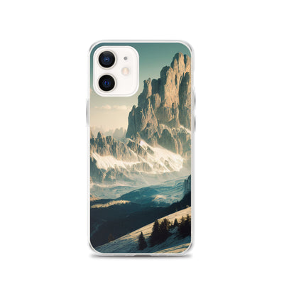 Dolomiten - Landschaftsmalerei - iPhone Schutzhülle (durchsichtig) berge xxx iPhone 12