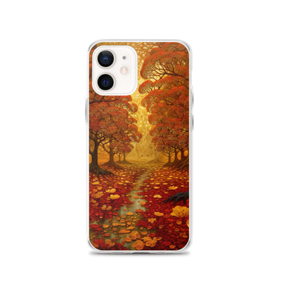 Wald im Herbst und kleiner Bach - iPhone Schutzhülle (durchsichtig) camping xxx iPhone 12