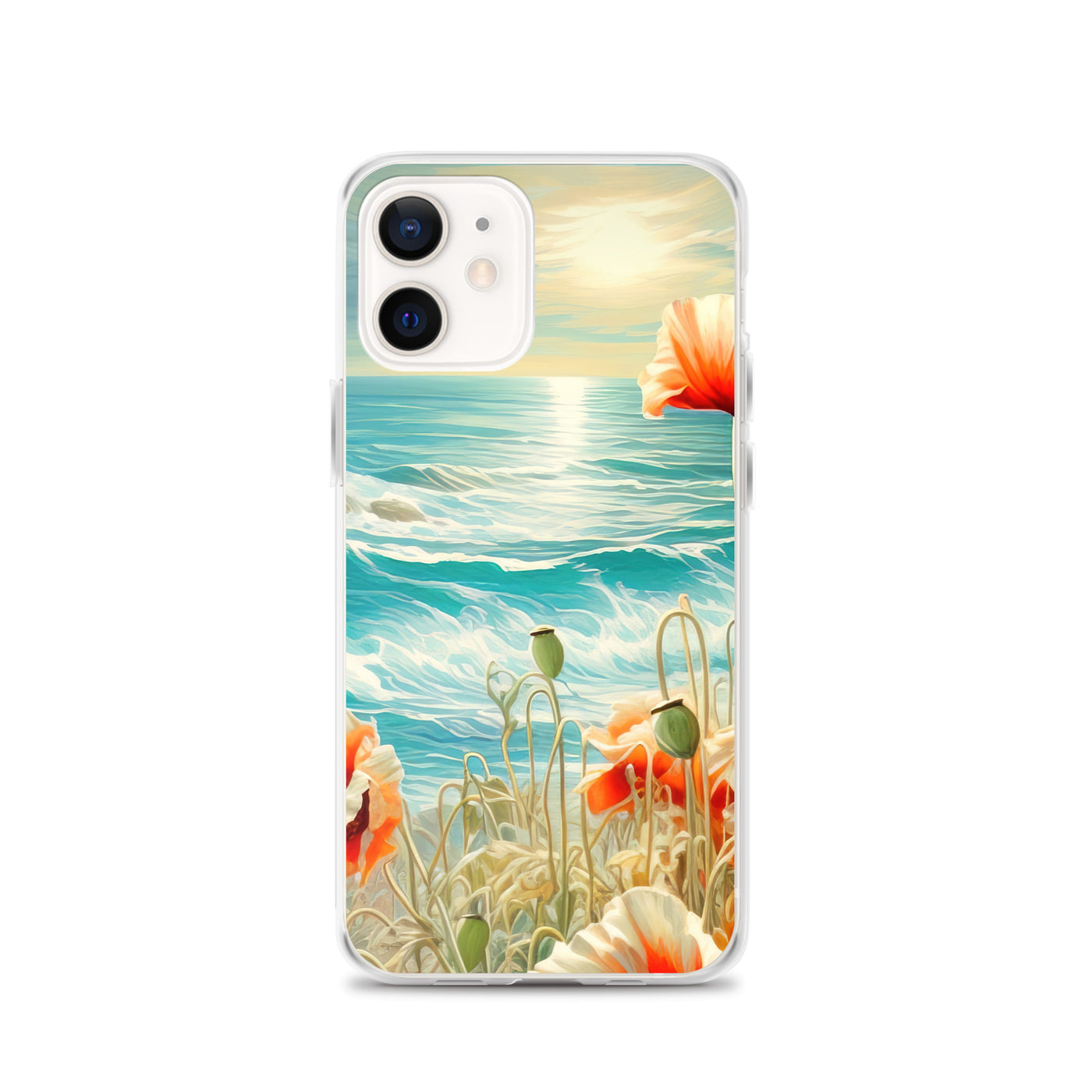 Blumen, Meer und Sonne - Malerei - iPhone Schutzhülle (durchsichtig) camping xxx iPhone 12
