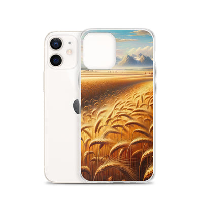 Ölgemälde eines bayerischen Weizenfeldes, endlose goldene Halme (TR) - iPhone Schutzhülle (durchsichtig) xxx yyy zzz