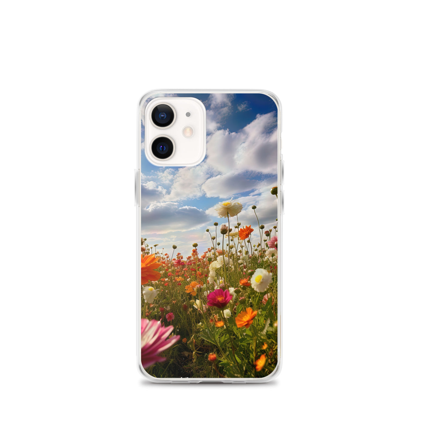 Blumenfeld und Sonnenschein - iPhone Schutzhülle (durchsichtig) camping xxx iPhone 12 mini