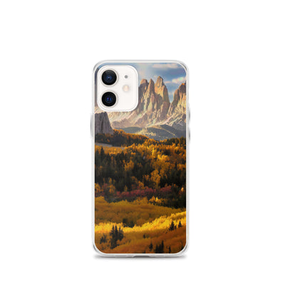 Dolomiten Berge - Malerei - iPhone Schutzhülle (durchsichtig) berge xxx iPhone 12 mini