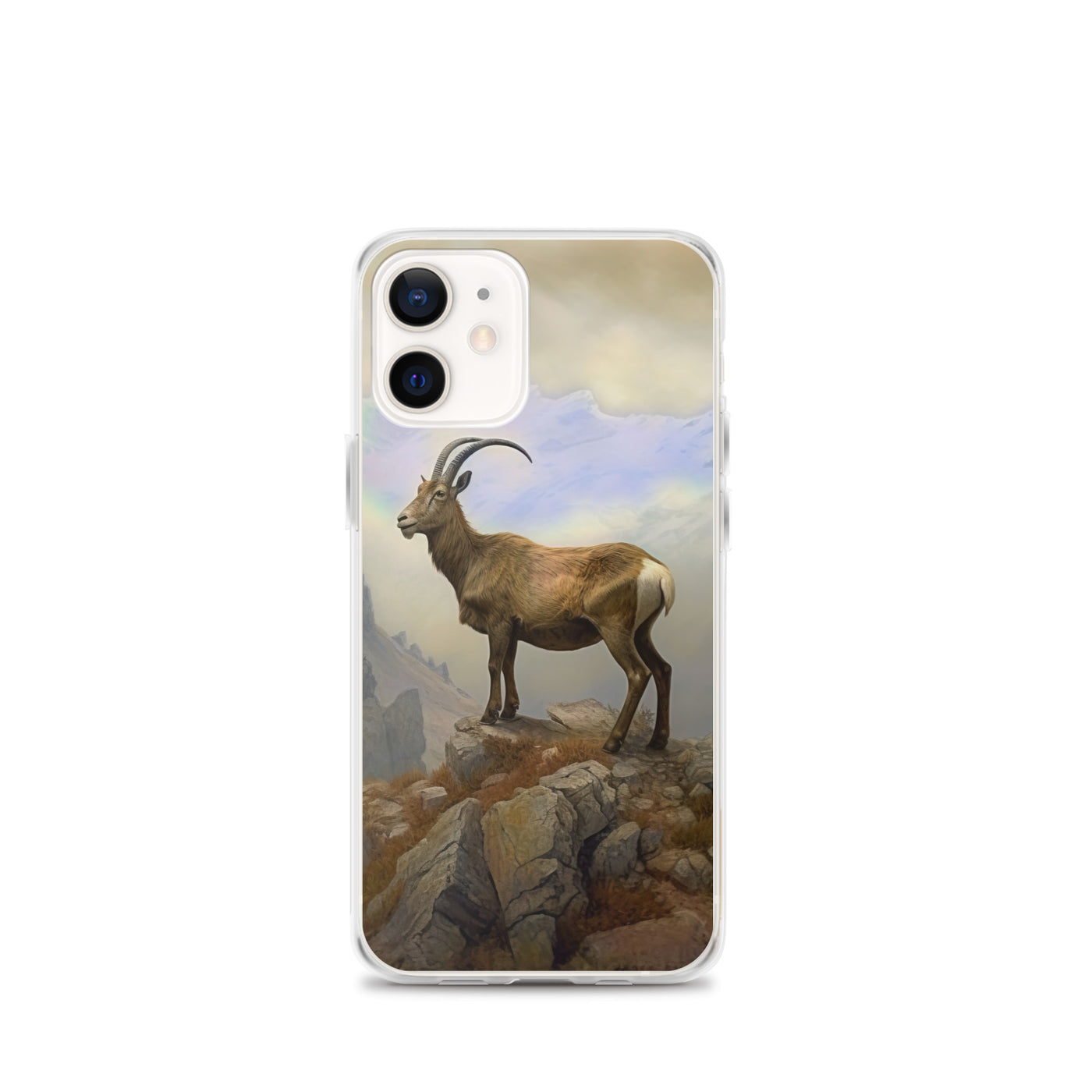 Steinbock am Berg - Wunderschöne Malerei - iPhone Schutzhülle (durchsichtig) berge xxx iPhone 12 mini