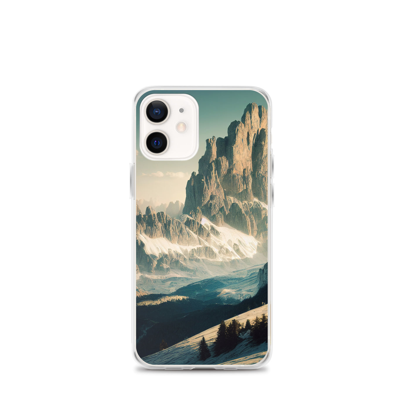 Dolomiten - Landschaftsmalerei - iPhone Schutzhülle (durchsichtig) berge xxx iPhone 12 mini