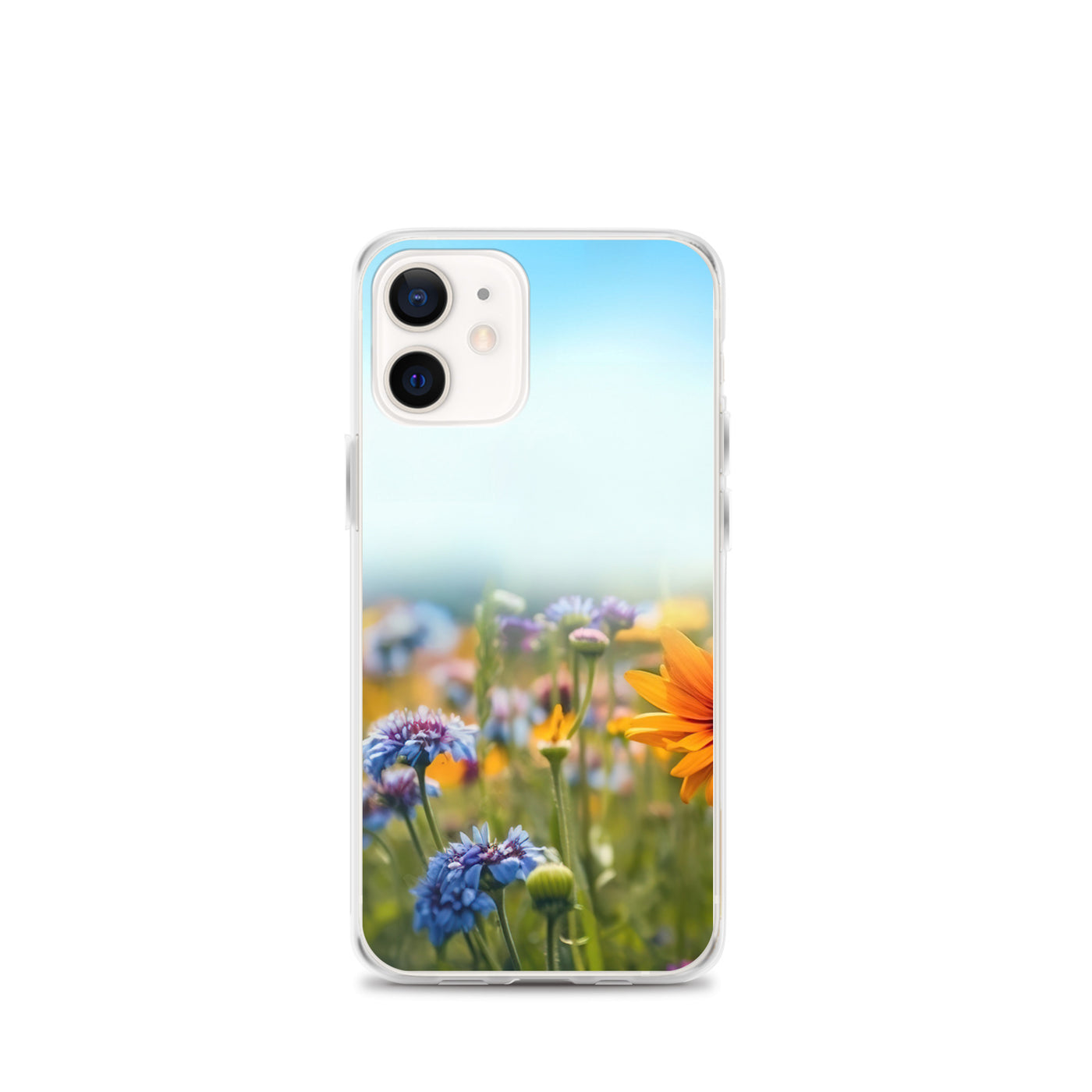 Foto von Blumen im Sonnenschein - Nahaufnahme - iPhone Schutzhülle (durchsichtig) camping xxx iPhone 12 mini