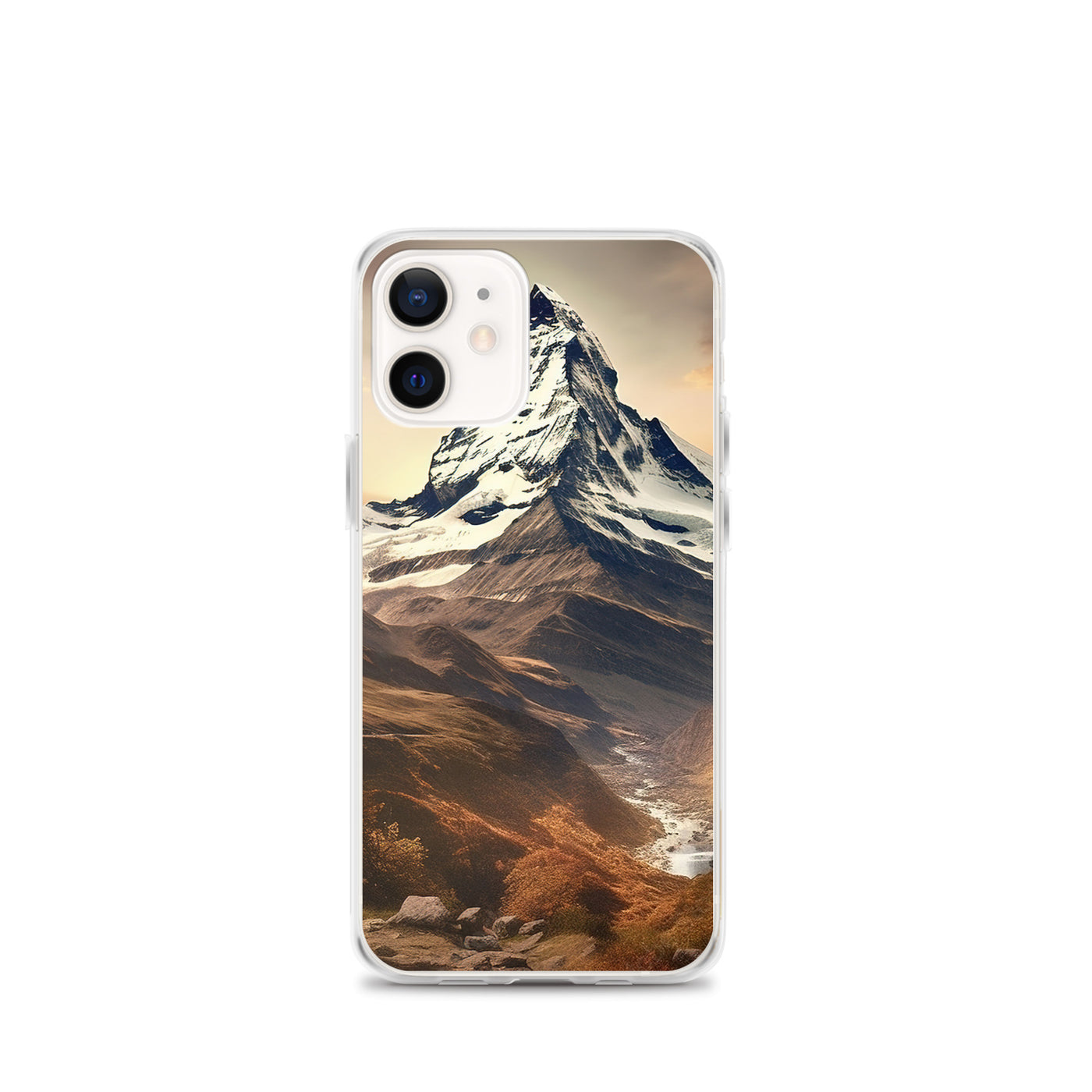 Matterhorn - Epische Malerei - Landschaft - iPhone Schutzhülle (durchsichtig) berge xxx iPhone 12 mini