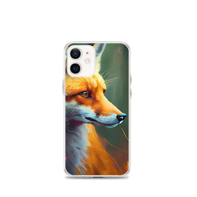 Fuchs - Ölmalerei - Schönes Kunstwerk - iPhone Schutzhülle (durchsichtig) camping xxx iPhone 12 mini