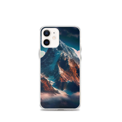 Berge und Nebel - iPhone Schutzhülle (durchsichtig) berge xxx iPhone 12 mini