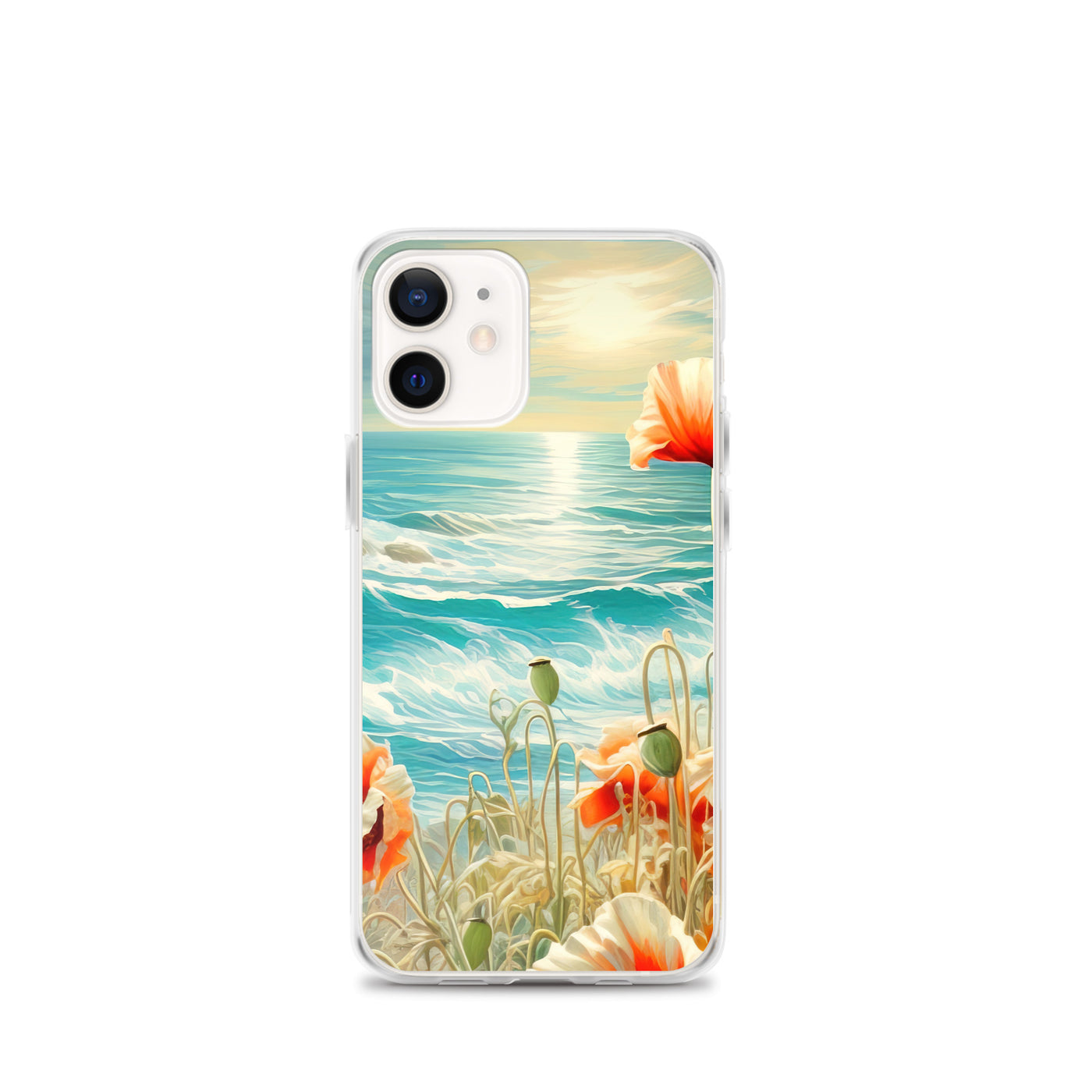 Blumen, Meer und Sonne - Malerei - iPhone Schutzhülle (durchsichtig) camping xxx iPhone 12 mini