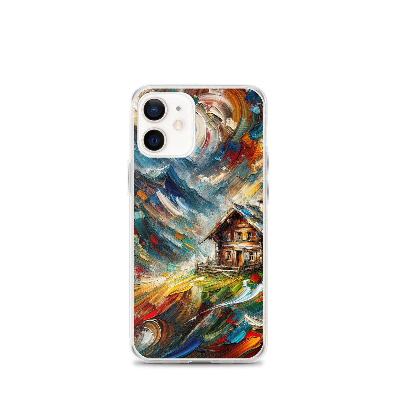 Expressionistisches Farbchaos der Alpen und Schönheit der Berge - Abstrakt - iPhone Schutzhülle (durchsichtig) berge xxx yyy zzz iPhone 12 mini