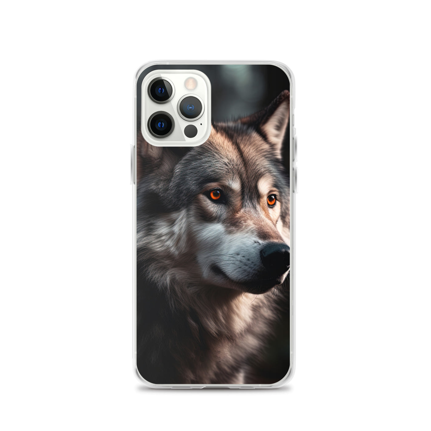 Wolf Porträt - Fotorealistische Malerei - iPhone Schutzhülle (durchsichtig) camping xxx iPhone 12 Pro