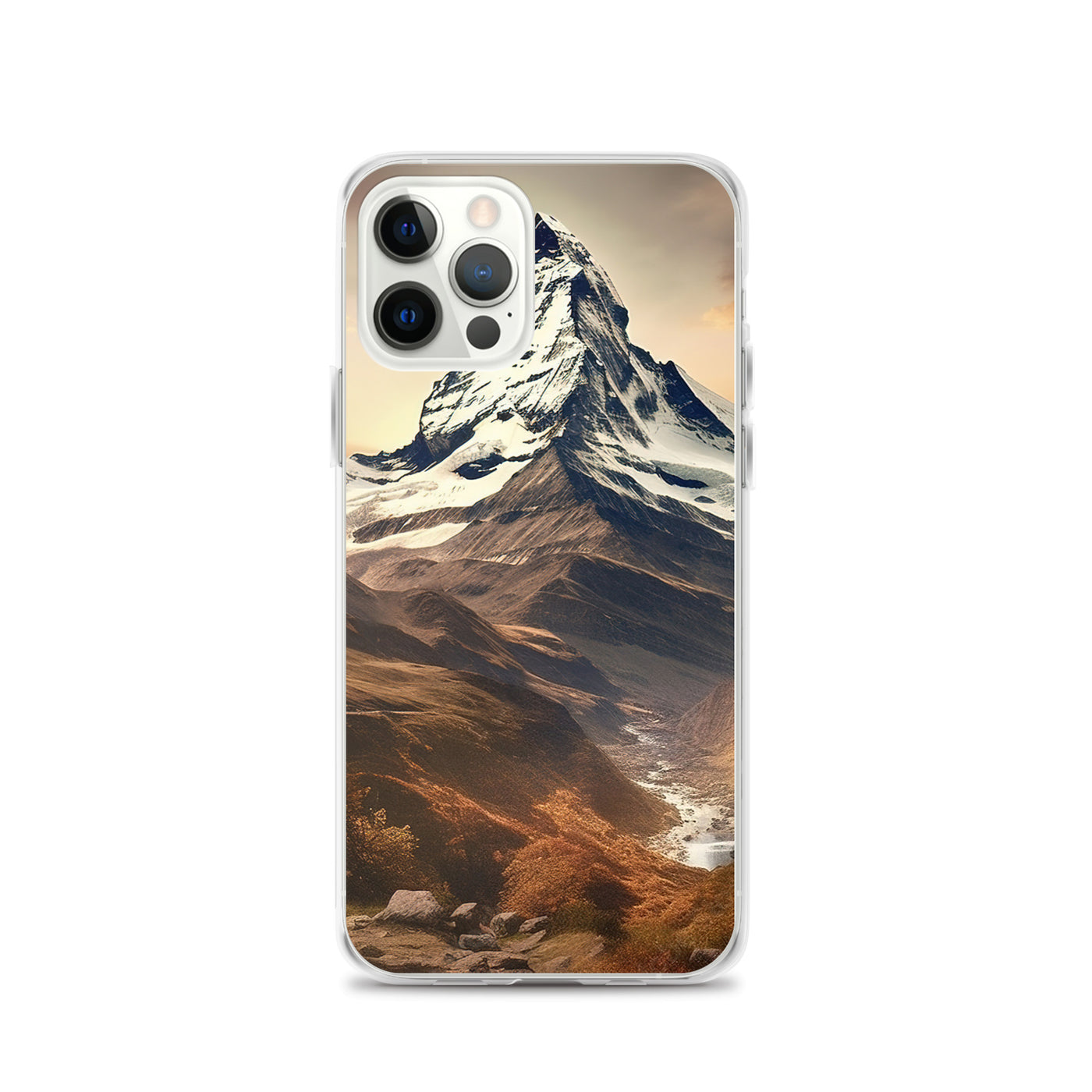 Matterhorn - Epische Malerei - Landschaft - iPhone Schutzhülle (durchsichtig) berge xxx iPhone 12 Pro