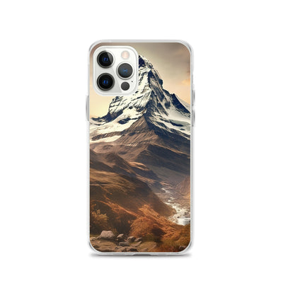 Matterhorn - Epische Malerei - Landschaft - iPhone Schutzhülle (durchsichtig) berge xxx iPhone 12 Pro