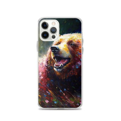 Süßer Bär - Ölmalerei - iPhone Schutzhülle (durchsichtig) camping xxx iPhone 12 Pro
