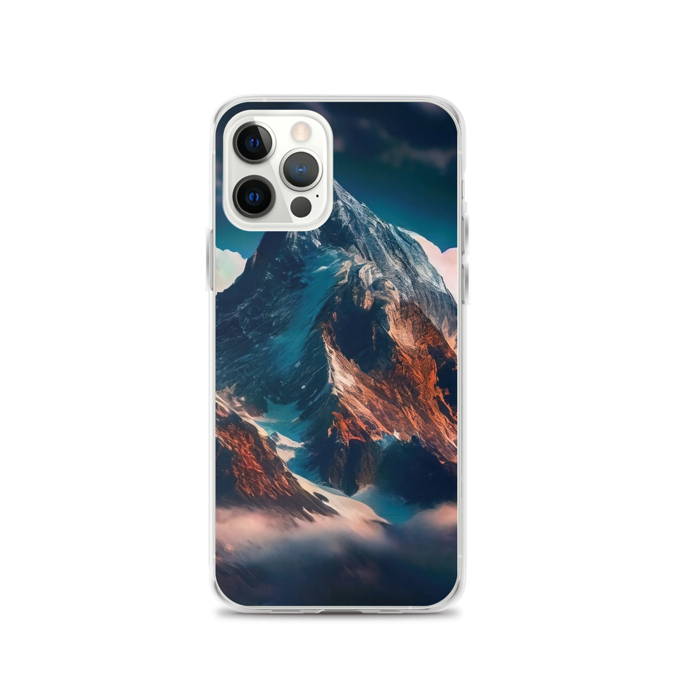 Berge und Nebel - iPhone Schutzhülle (durchsichtig) berge xxx iPhone 12 Pro