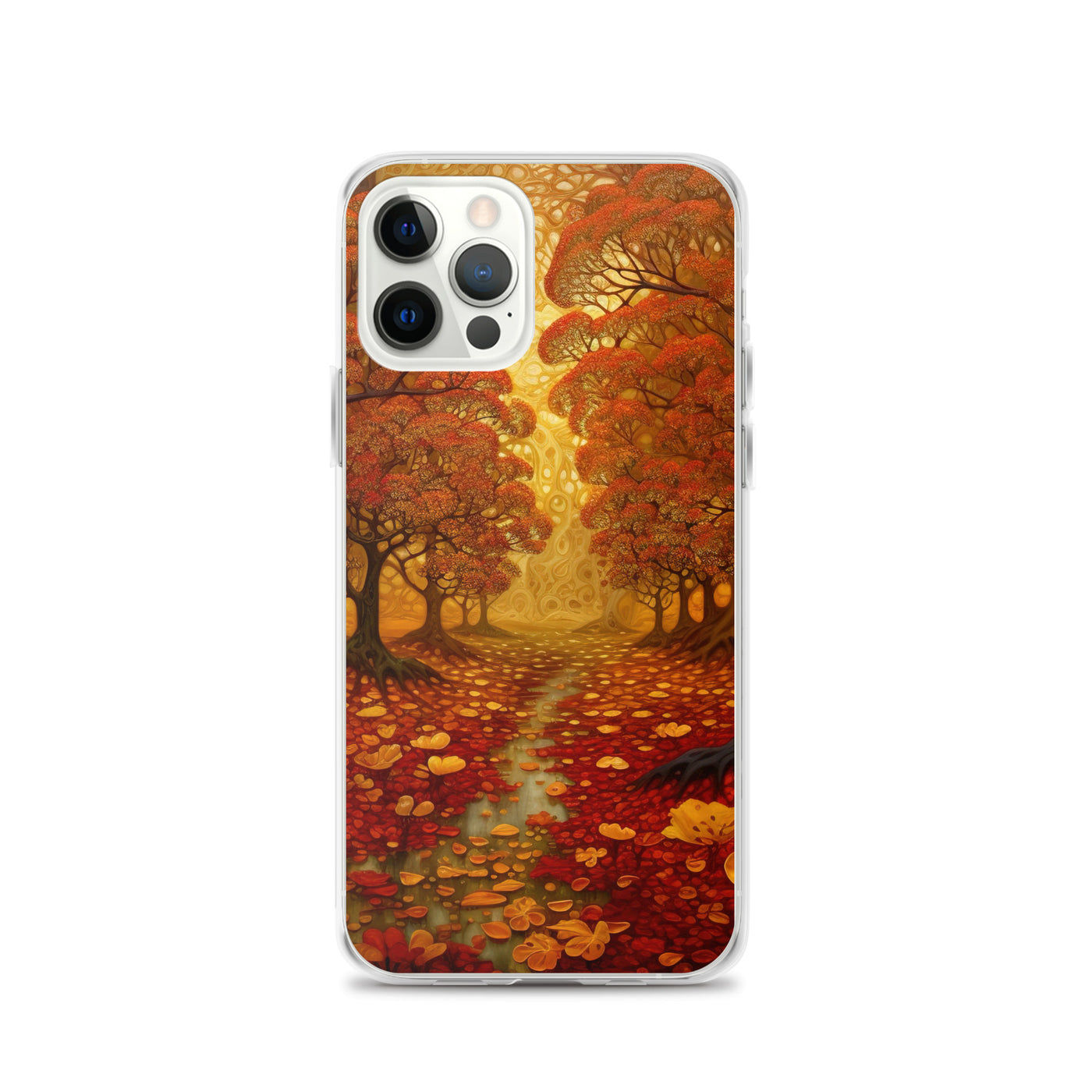 Wald im Herbst und kleiner Bach - iPhone Schutzhülle (durchsichtig) camping xxx iPhone 12 Pro