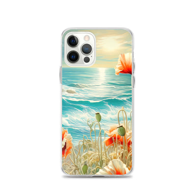 Blumen, Meer und Sonne - Malerei - iPhone Schutzhülle (durchsichtig) camping xxx iPhone 12 Pro