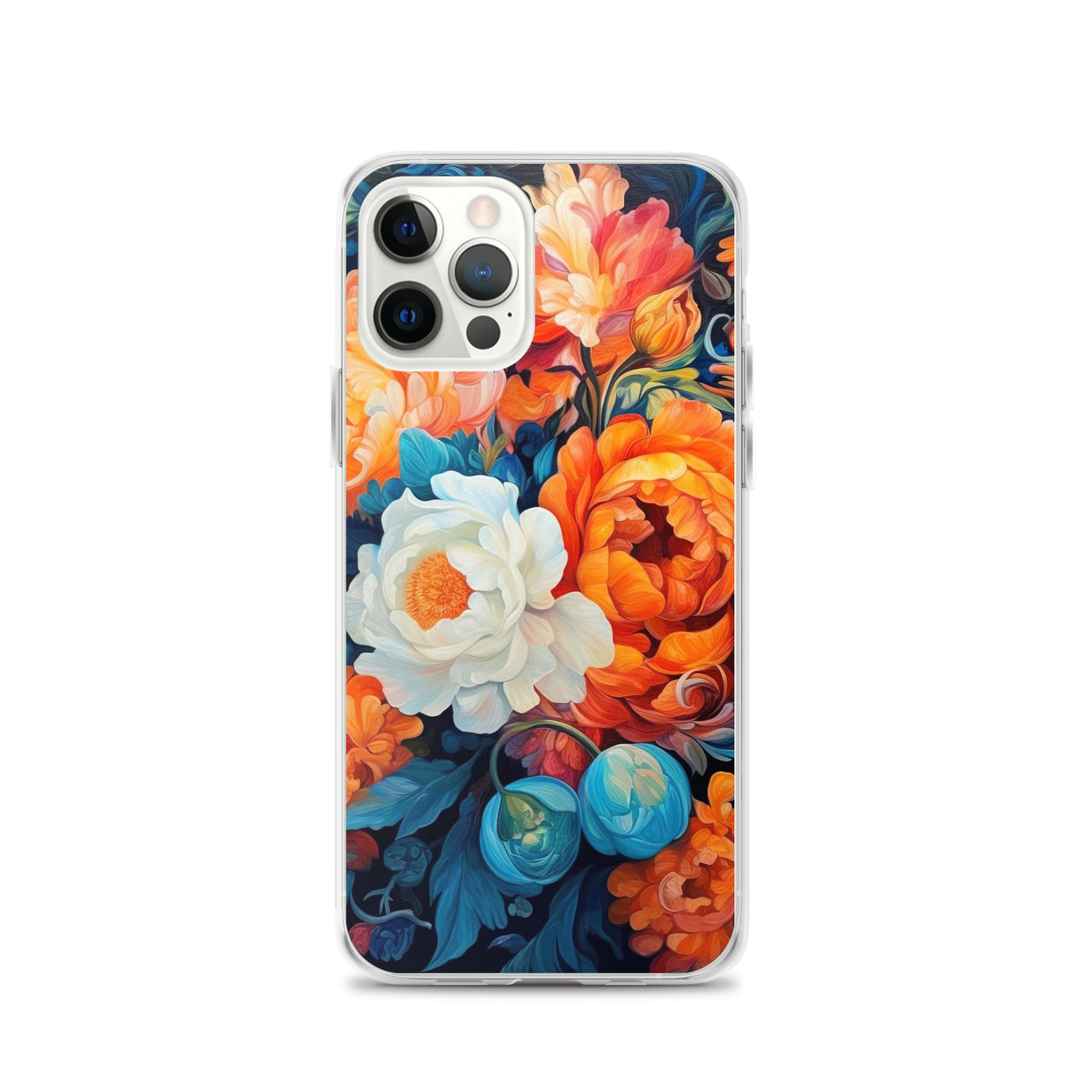 Bunte Blumen - Schöne Malerei - iPhone Schutzhülle (durchsichtig) camping xxx iPhone 12 Pro