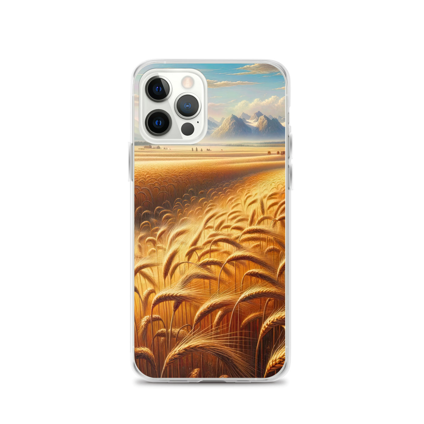 Ölgemälde eines bayerischen Weizenfeldes, endlose goldene Halme (TR) - iPhone Schutzhülle (durchsichtig) xxx yyy zzz iPhone 12 Pro