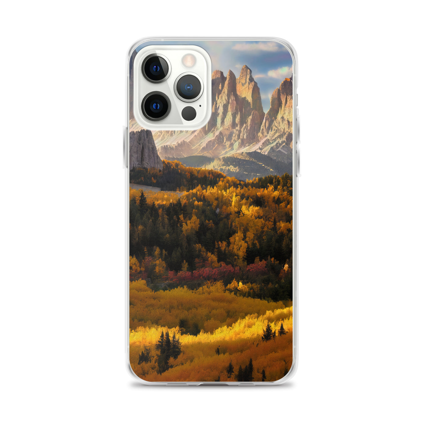 Dolomiten Berge - Malerei - iPhone Schutzhülle (durchsichtig) berge xxx iPhone 12 Pro Max