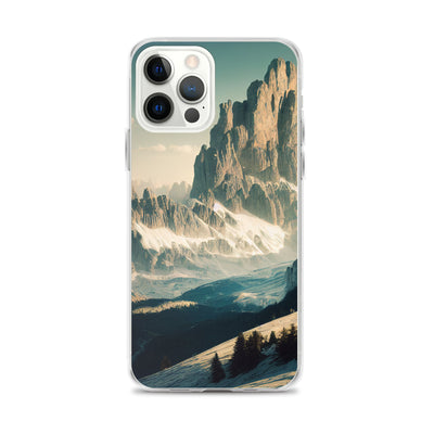 Dolomiten - Landschaftsmalerei - iPhone Schutzhülle (durchsichtig) berge xxx iPhone 12 Pro Max