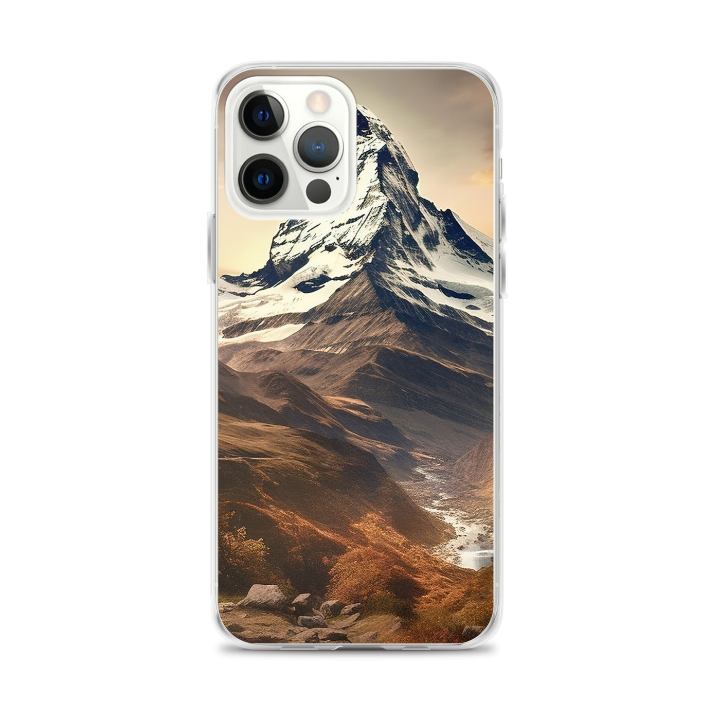 Matterhorn - Epische Malerei - Landschaft - iPhone Schutzhülle (durchsichtig) berge xxx iPhone 12 Pro Max