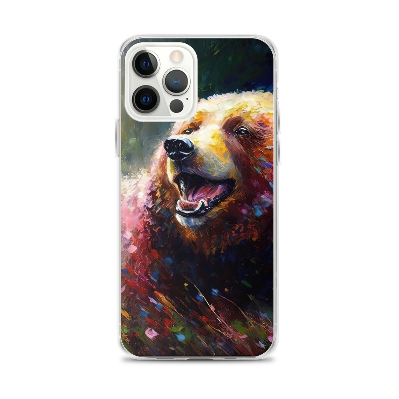 Süßer Bär - Ölmalerei - iPhone Schutzhülle (durchsichtig) camping xxx iPhone 12 Pro Max