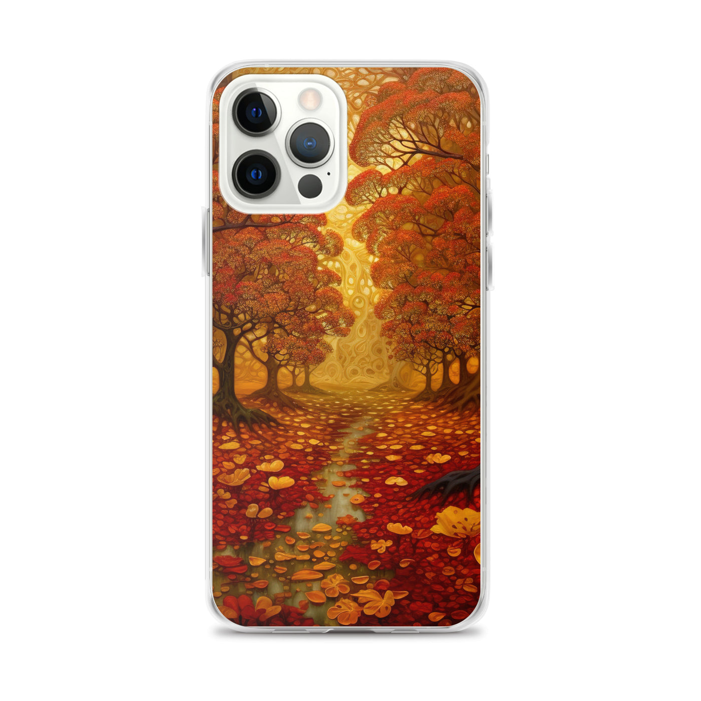 Wald im Herbst und kleiner Bach - iPhone Schutzhülle (durchsichtig) camping xxx iPhone 12 Pro Max
