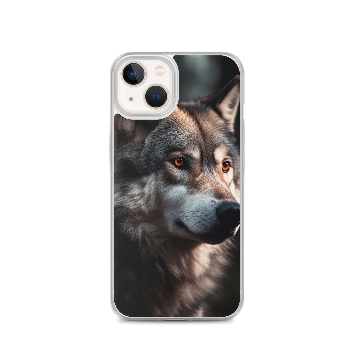 Wolf Porträt - Fotorealistische Malerei - iPhone Schutzhülle (durchsichtig) camping xxx iPhone 13
