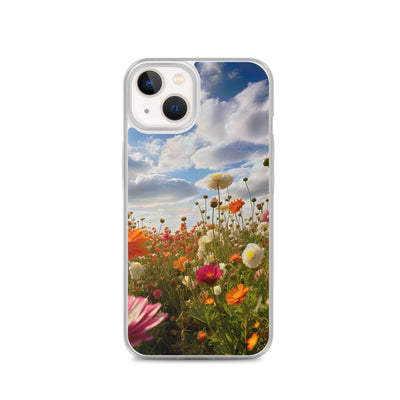Blumenfeld und Sonnenschein - iPhone Schutzhülle (durchsichtig) camping xxx iPhone 13