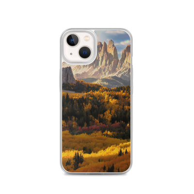 Dolomiten Berge - Malerei - iPhone Schutzhülle (durchsichtig) berge xxx iPhone 13