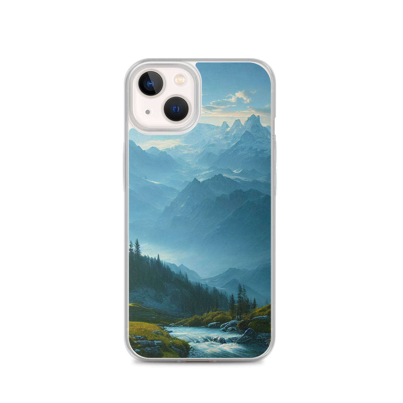 Gebirge, Wald und Bach - iPhone Schutzhülle (durchsichtig) berge xxx iPhone 13
