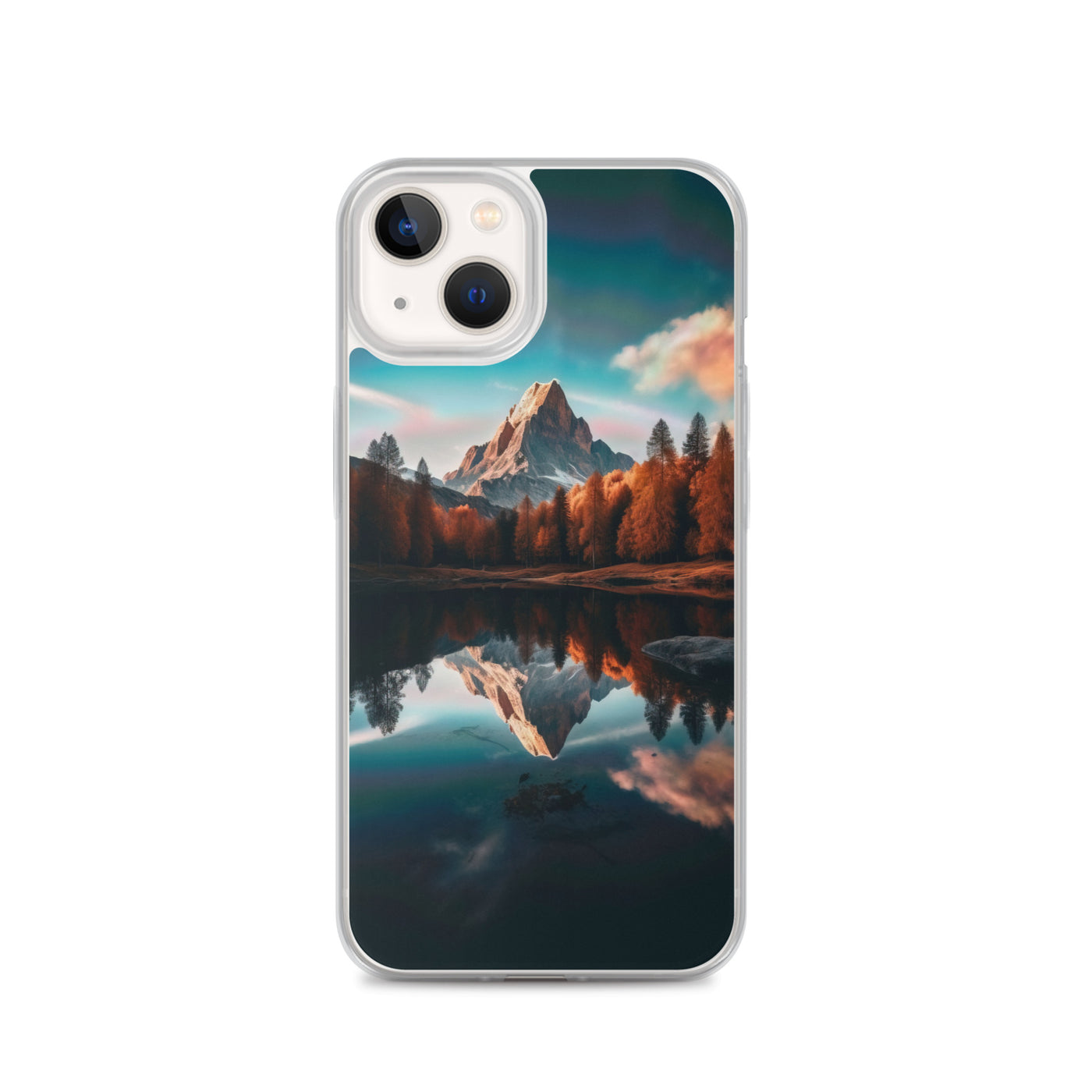 Bergsee, Berg und Bäume - Foto - iPhone Schutzhülle (durchsichtig) berge xxx iPhone 13