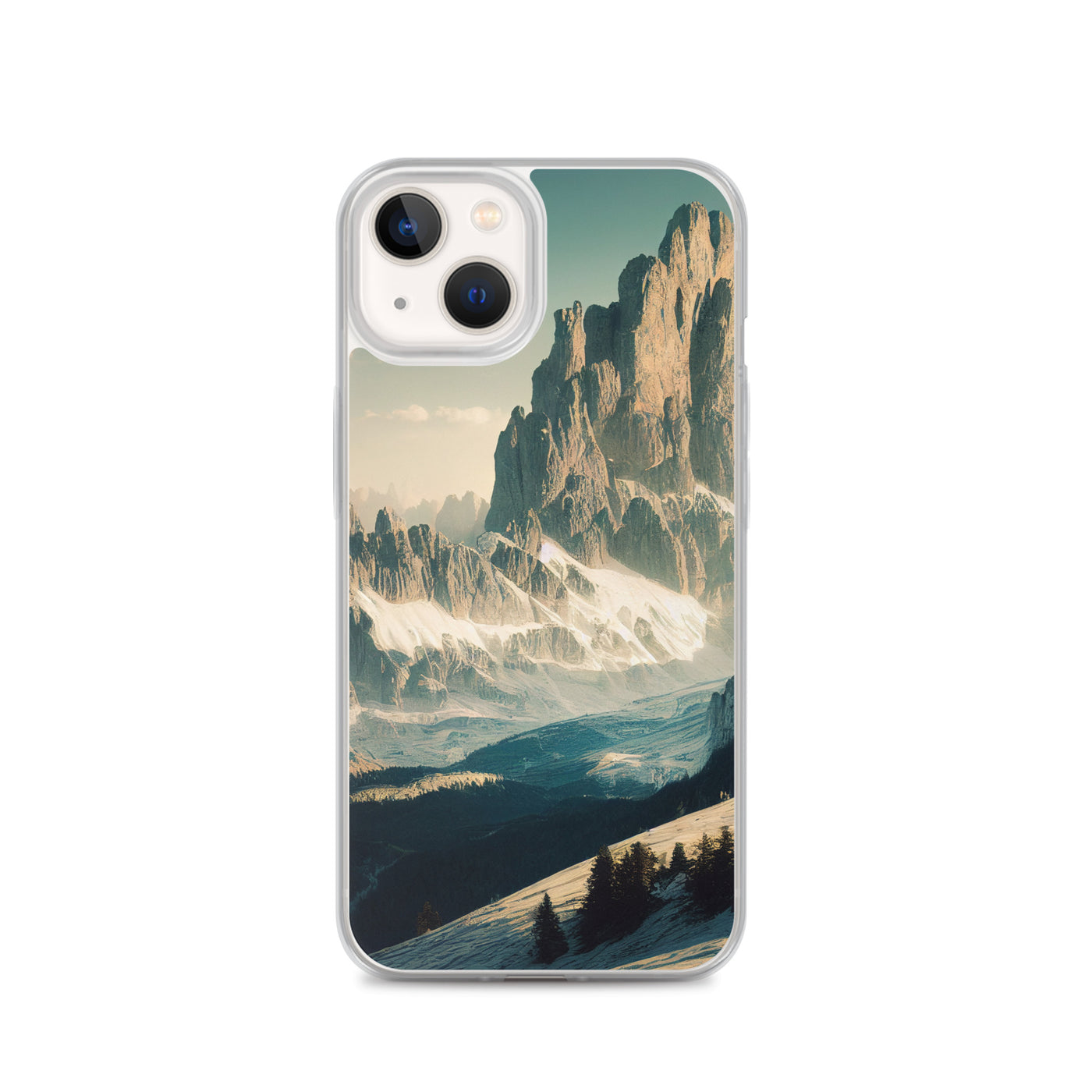 Dolomiten - Landschaftsmalerei - iPhone Schutzhülle (durchsichtig) berge xxx iPhone 13