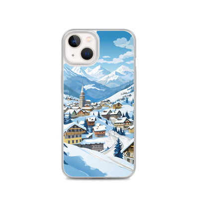 Kitzbühl - Berge und Schnee - Landschaftsmalerei - iPhone Schutzhülle (durchsichtig) ski xxx iPhone 13
