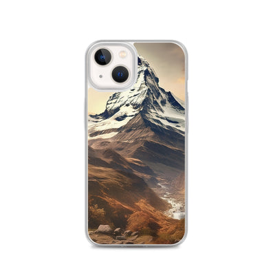 Matterhorn - Epische Malerei - Landschaft - iPhone Schutzhülle (durchsichtig) berge xxx iPhone 13